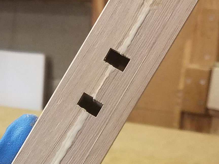 Pre bored flute kit after aligning fipple holes - www.stellarflutes.com