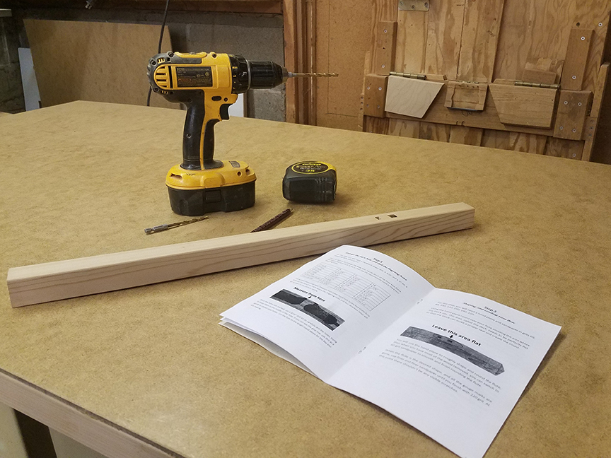 Supplies for drilling the fingering holes on a Stellar pre bored flute kit - www.stellarflutes.com